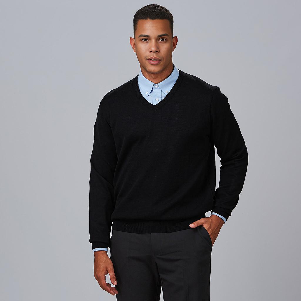102300-001 - JERSEY PICO HOMBRE NEGRO