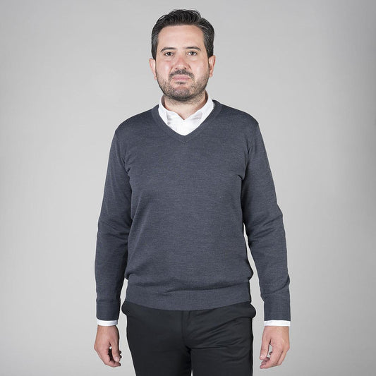 102300-139 - JERSEY PICO HOMBRE GRIS MARENGO