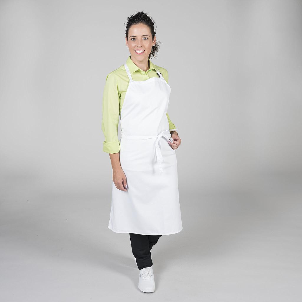 116000-101 - DELANTAL CON PETO SARGA 90X75 CM BLANCO