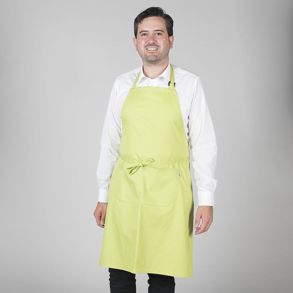 116100-614 - DELANTAL PETO Y BOL SARGA POLIESTER 90X75 CM PISTACHO