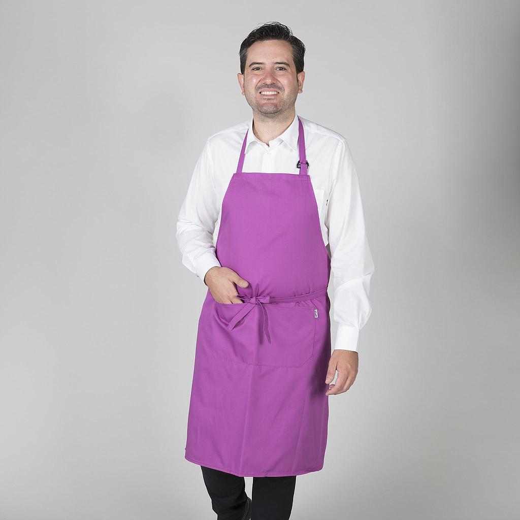 116BC0-119 - DELANTAL CON PETO Y BOLSILLO 90x75 CM SARGA MALVA