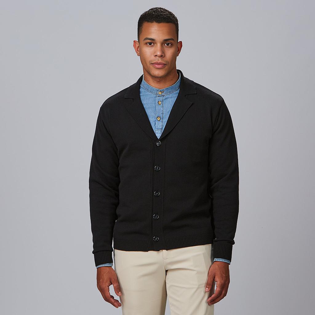 Sueter Negro Sueter Cuello V Hombre Con Camisa Suéter Cuello V