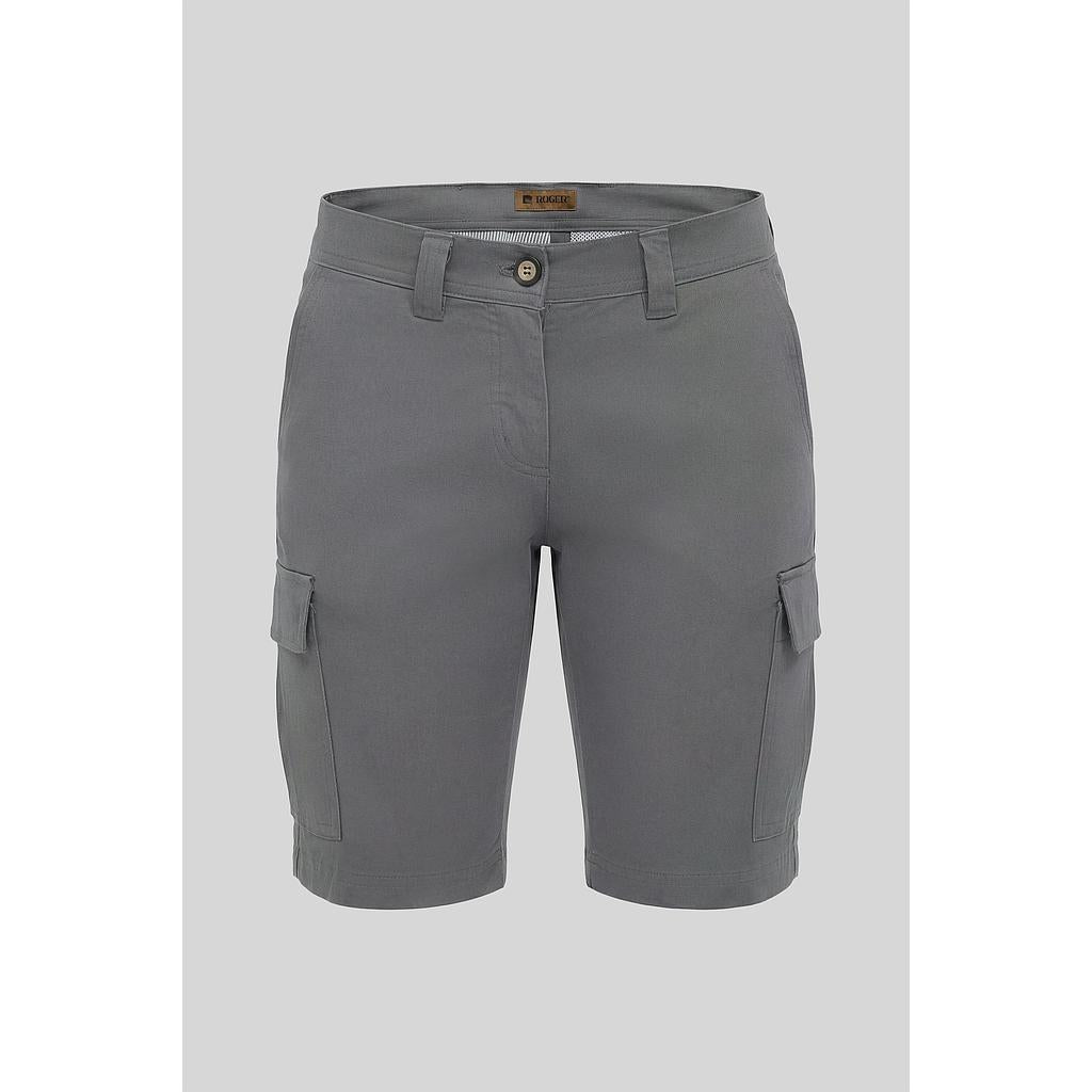 122042-03 - BERMUDA MULTIBOLSILLO MUJER VÉRTICE GRIS MEDIO
