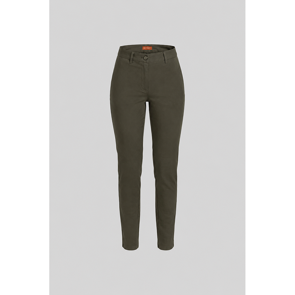 138042-168 - PANTALÓN CHINO MUJER VERTICE VERDE OLIVA