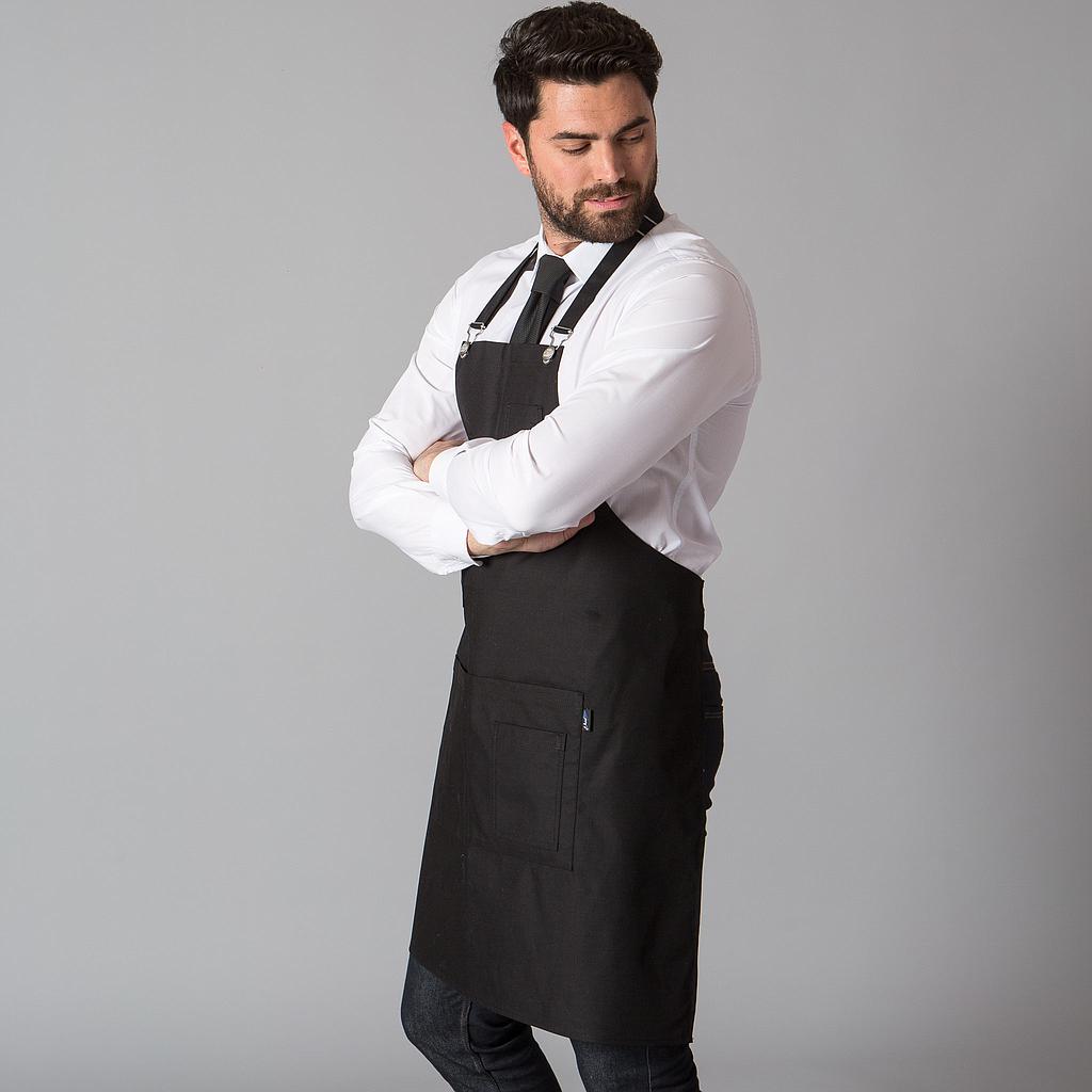 156300-001 - DELANTAL CON PETO SATINADO 80X68 CM