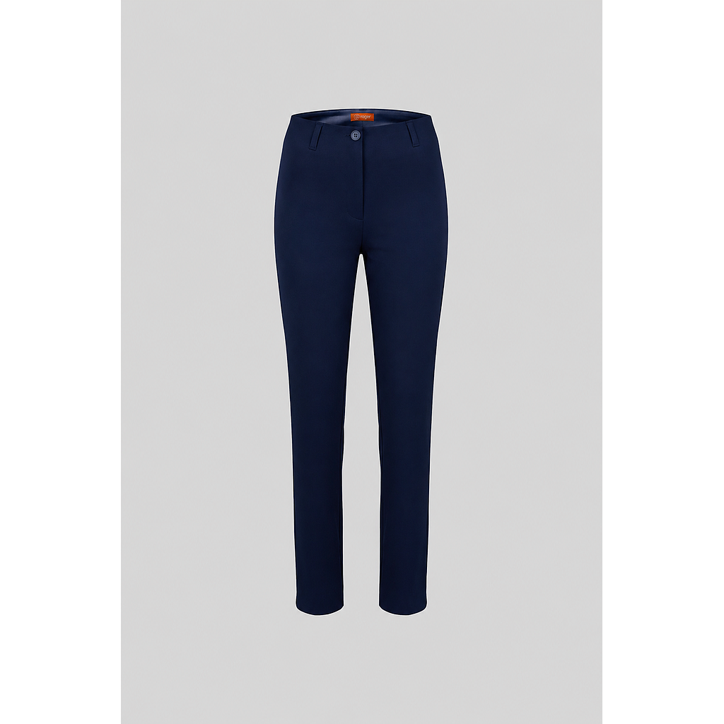 158116-02 - PANTALÓN PITILLO TIRO MEDIO S/BOLSILLOS MUJER ALABAMA MARINO CLARO