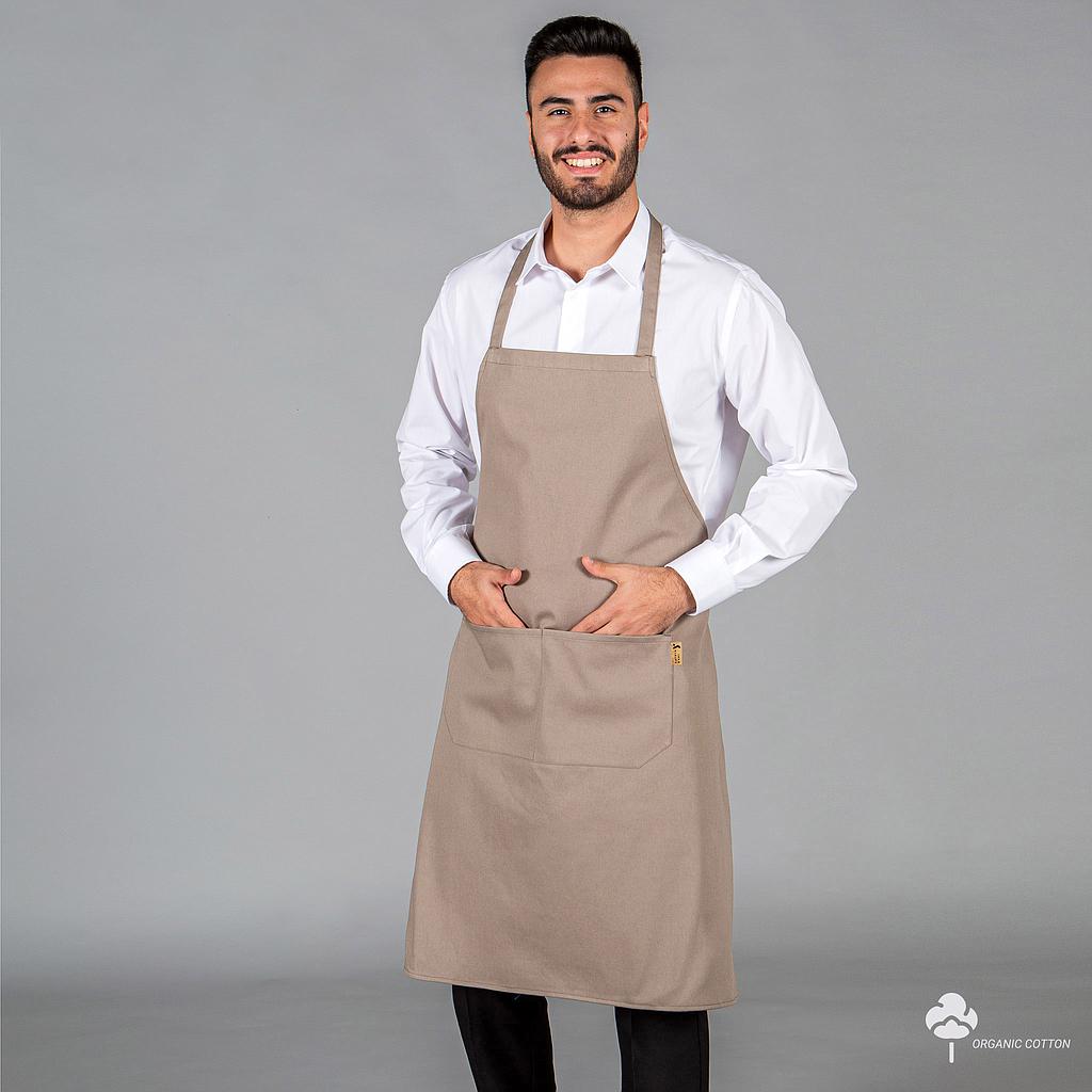 159800-156 - DELANTAL CON PETO TEJIDO ORGANICO 91X74 CM CENIZA