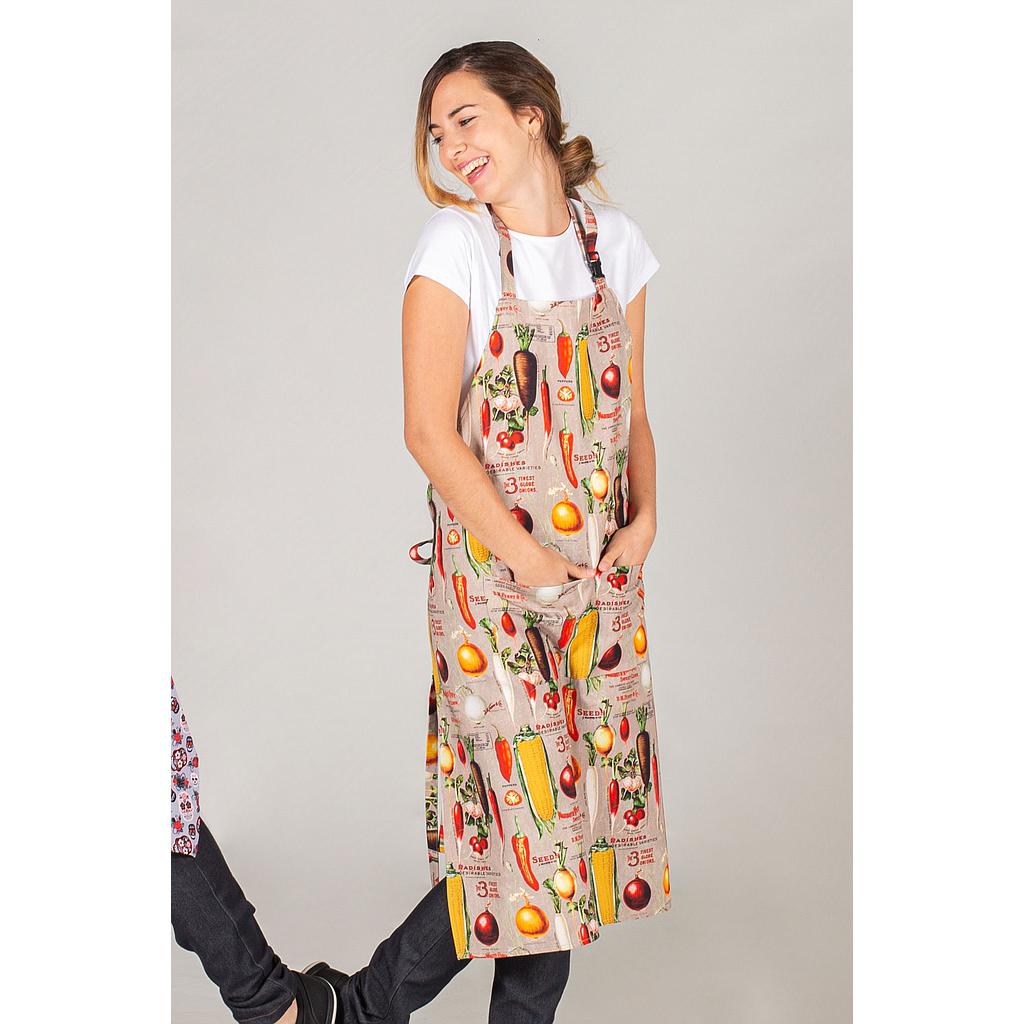 161100-5119 - DELANTAL ESTAMPADO HEBILLA 95X75 CM VEGETAL