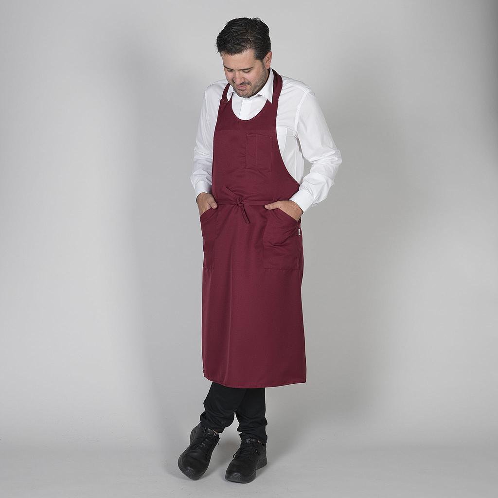 180000-607 - DELANTAL SOMMELIER 110X85 CM GRANATE