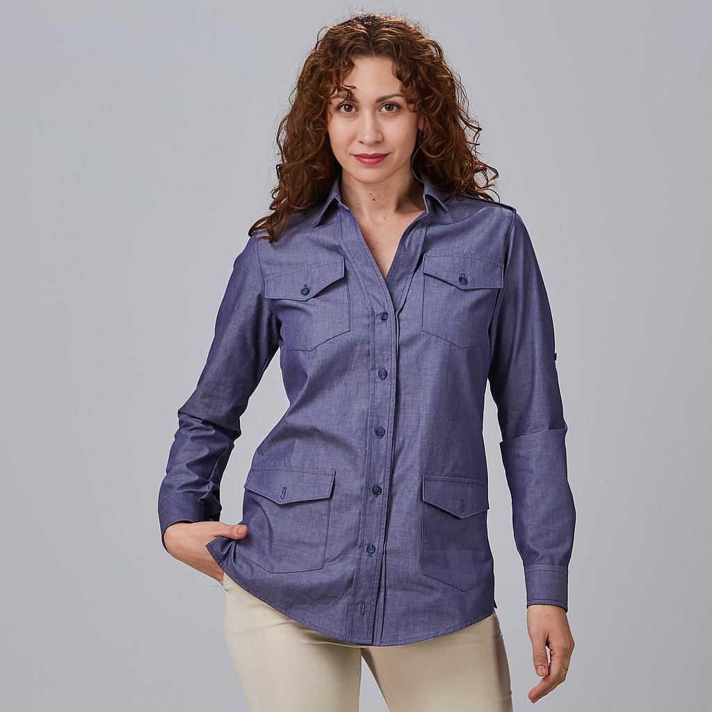 240014-104 - CAMISA MUJER MANGA ROLL UP DANIELA