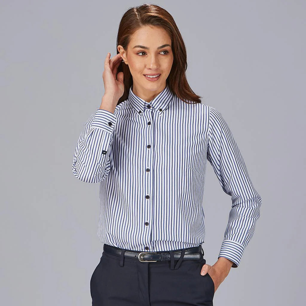 240033-1139 - CAMISA MUJER RAYAS BICOLOR SIMONETTA RAYA AZULINA/MARINO