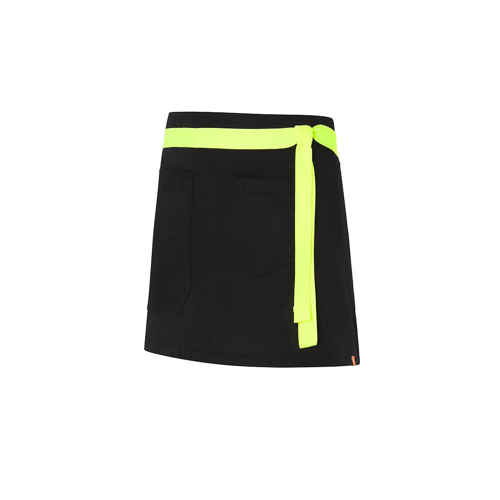 281160-164 - DELANTAL CORTO RAINBOW NEGRO C/AMARILLO FLÚOR