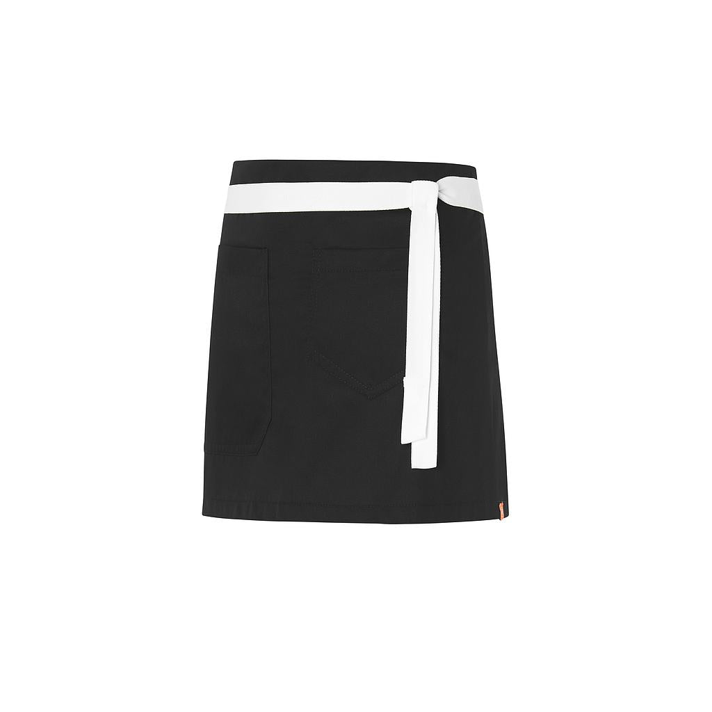 281160-81 - DELANTAL CORTO RAINBOW NEGRO C/BLANCO