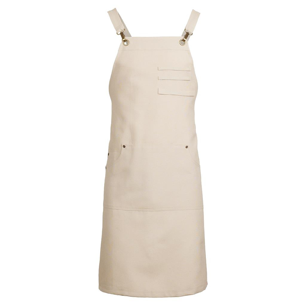 330313-188 - DELANTAL PETO DIAMOND BEIGE C/BEIGE