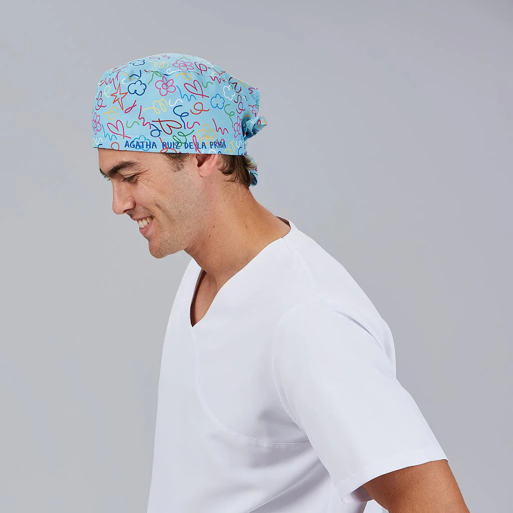 400007-5153 - GORRO CIRUJANO TIRAS AGATHA PINCELADAS