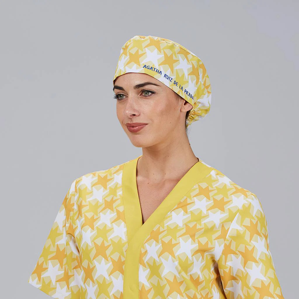 400008-5151 - GORRO CIRUJANO GOMA AGATHA COMETA AMARILLO