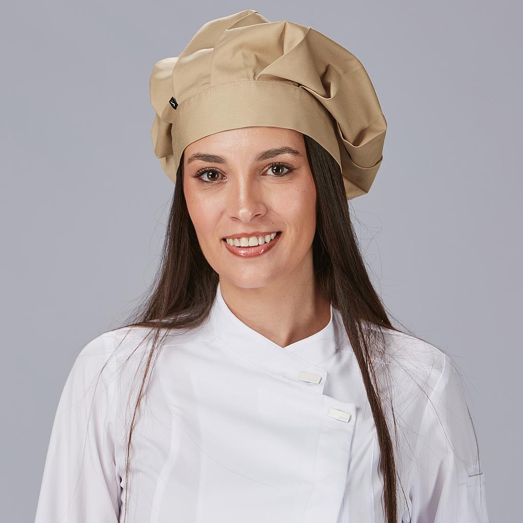 400014-597 - GORRO GRAN CHEF VELCRO SARGA POLIESTER ARENA