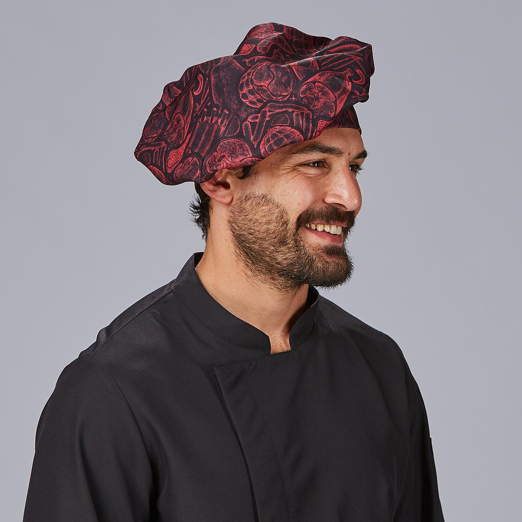 400016-5155 - GORRO GRAN CHEF VELCRO ESTAMPADO BIFE