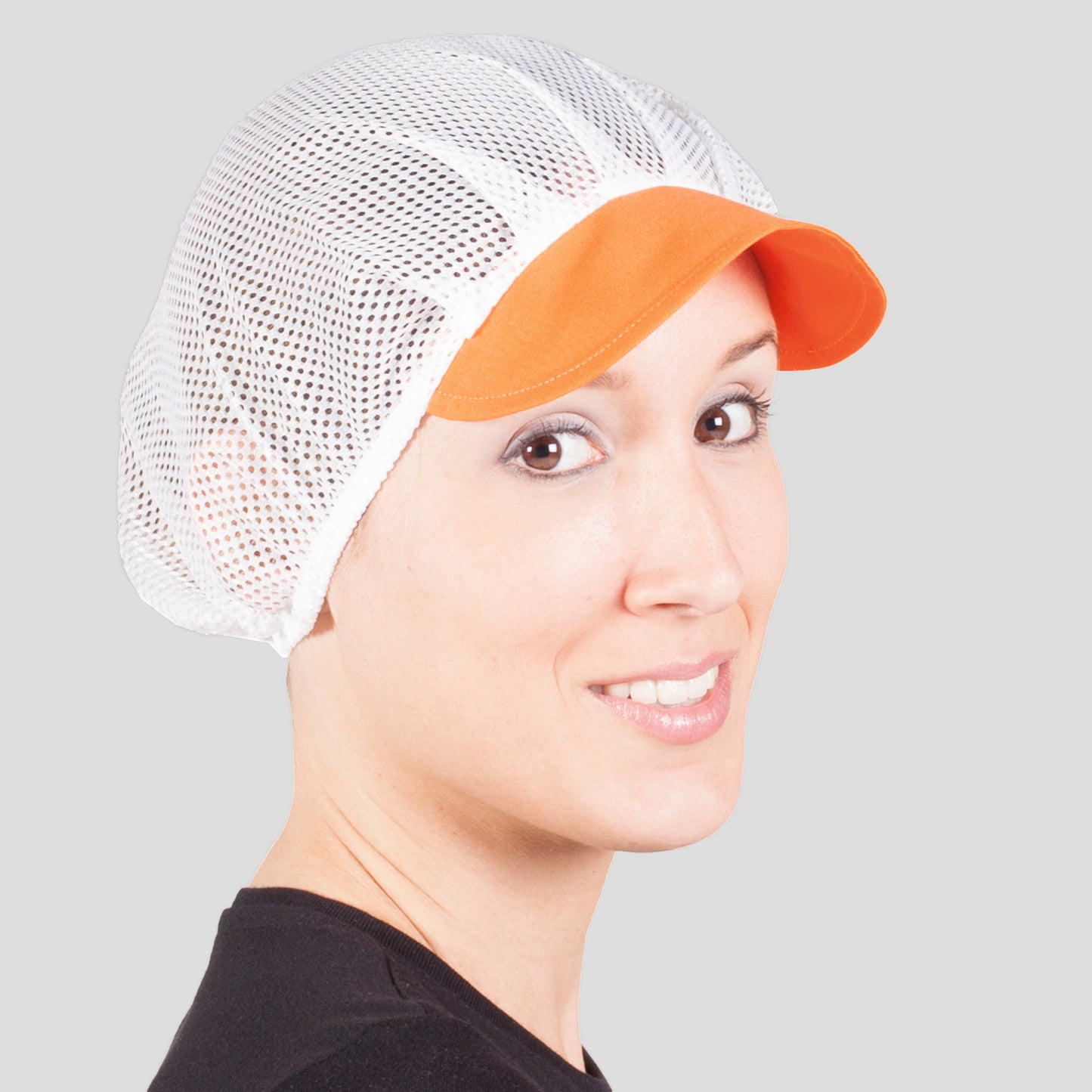 415000-116 - GORRO MUJER REJILLA VISERA COLOR (PAQ. 10 UNID) NARANJA