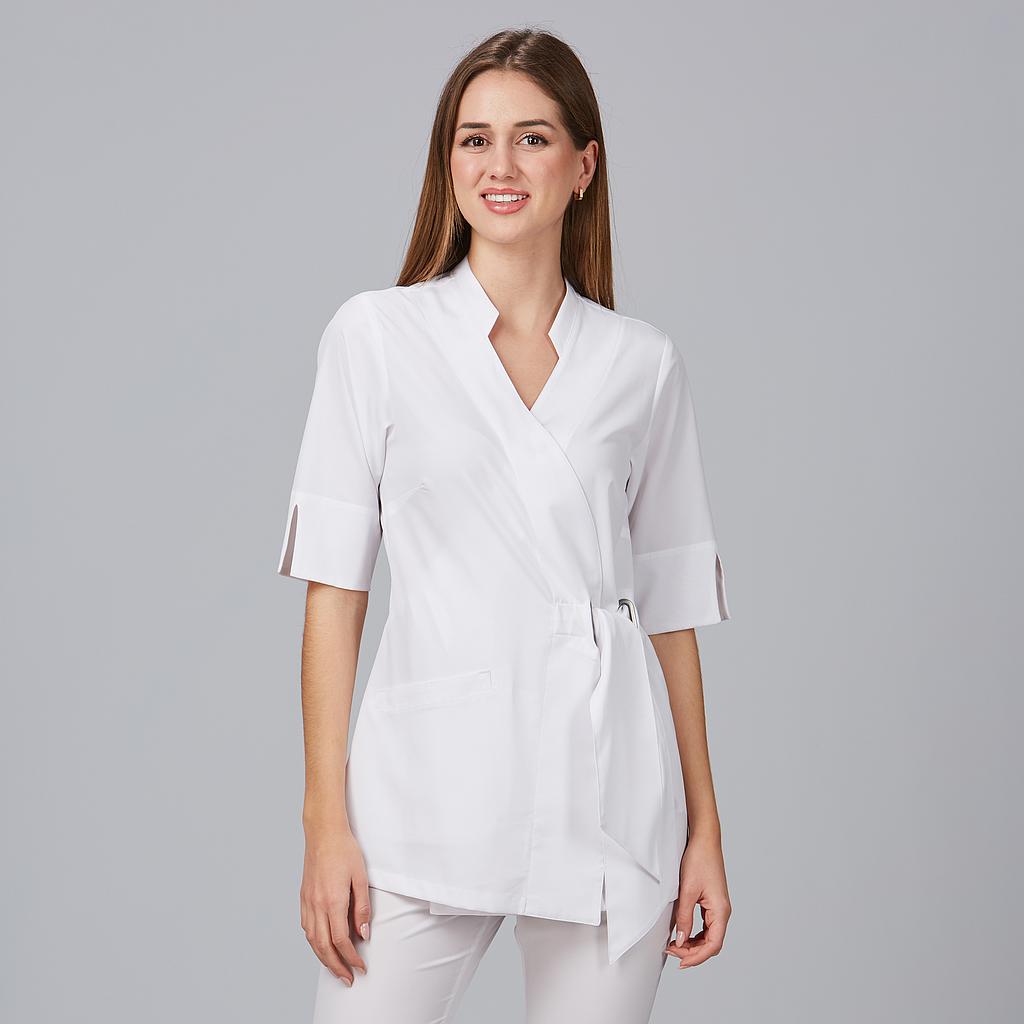 600029-101 - BLUSA CRUZADA MUJER BUGULA BLANCO