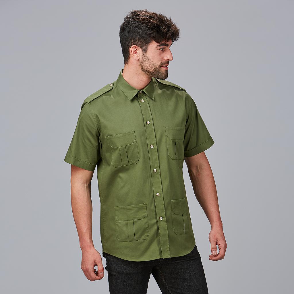 600054-149 - CAMISA UNISEX 4 BOLSILLOS ACIRON VERDE CAQUI