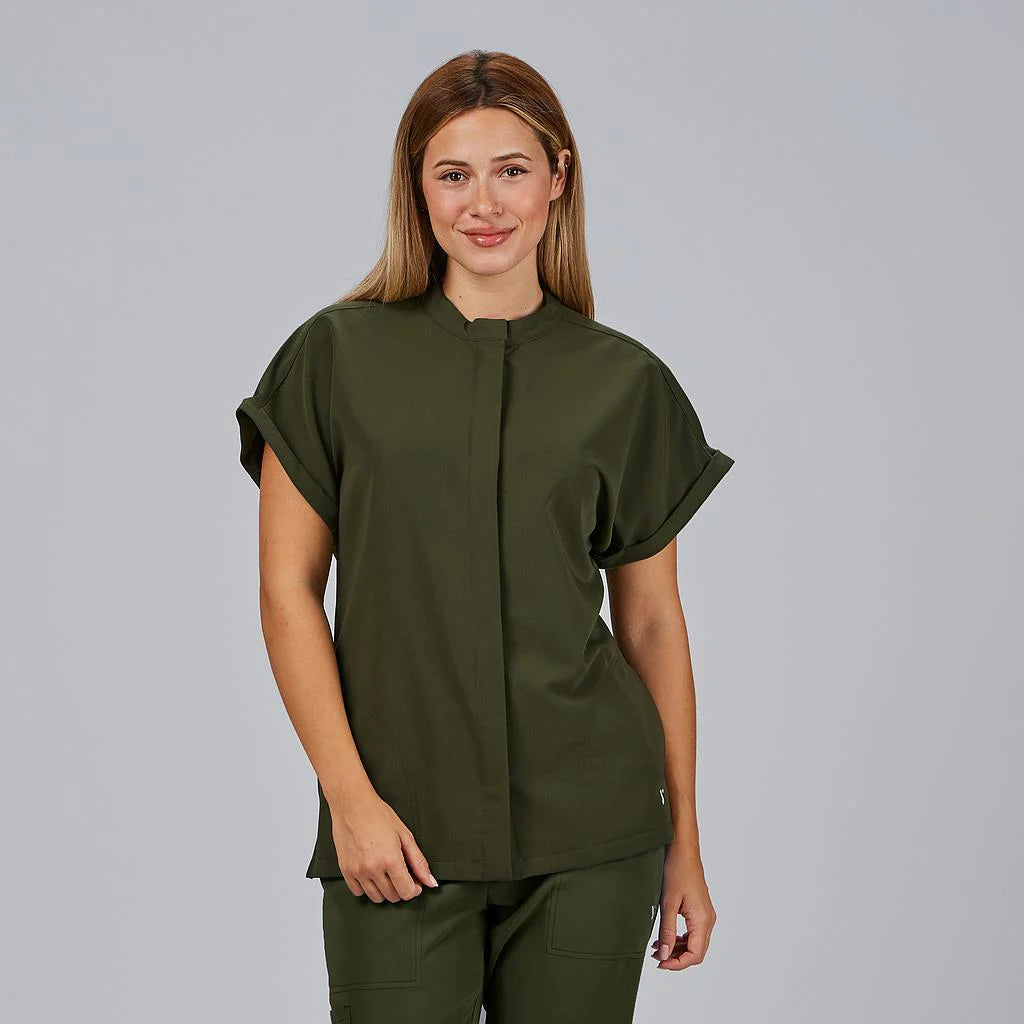 600073-154 - BLUSA ABIERTA MUJER DEBORA VERDE MUSGO