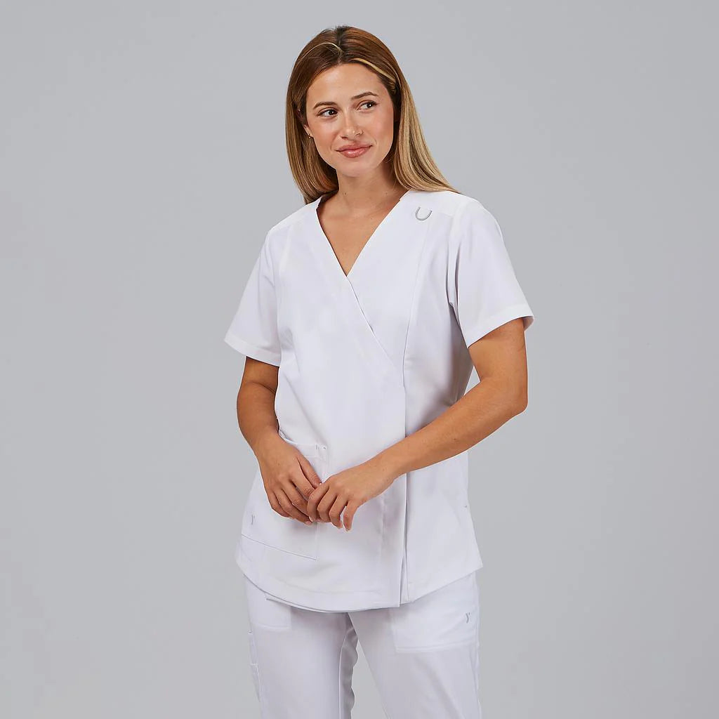 600079-101 - BLUSA MUJER FRUNCIDO ESPALDA M/C ELIRA BLANCO