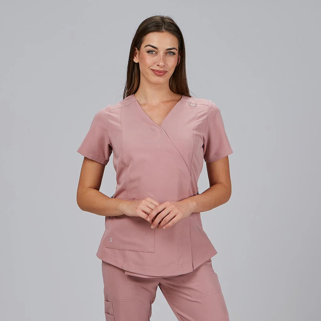 600079-157 - BLUSA MUJER FRUNCIDO ESPALDA M/C ELIRA NUDE