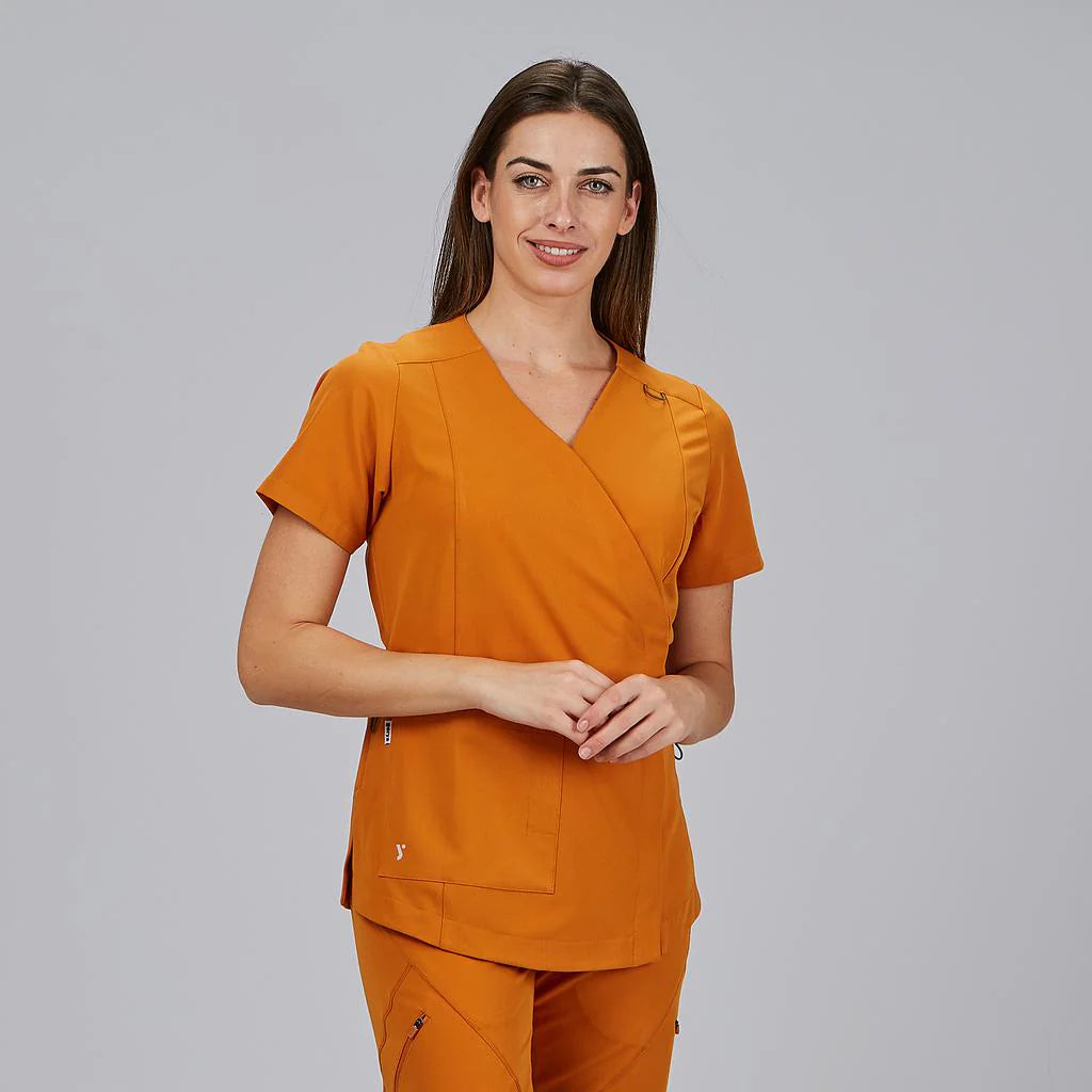 600079-174 - BLUSA MUJER FRUNCIDO ESPALDA M/C ELIRA CALDERA