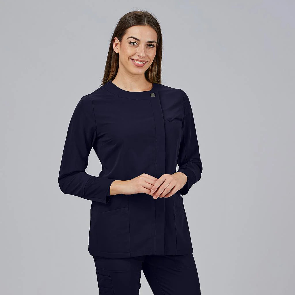 600081-165 - BLUSA MUJER ABIERTA M/L MARINA AZUL PROFUNDO