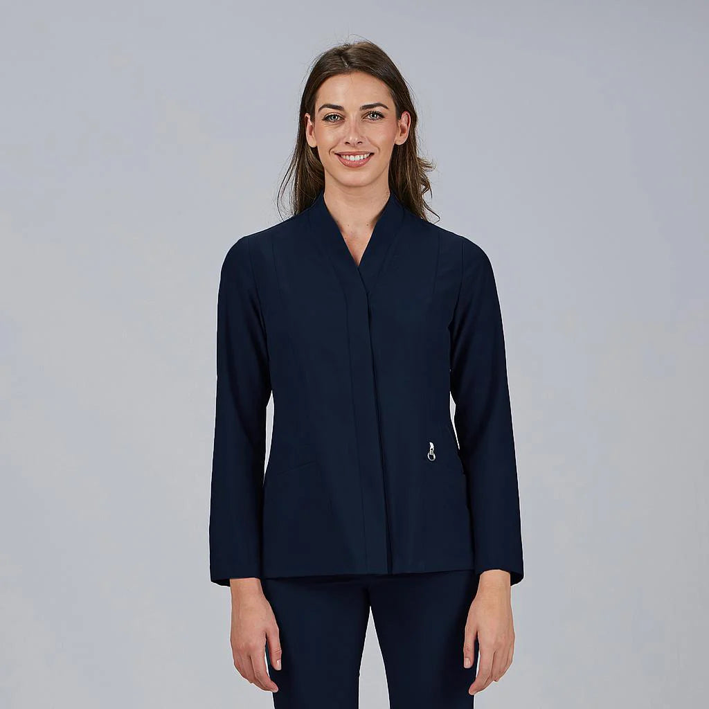 600083-104 - BLUSA MUJER BOTON OCULTO M/L ANA MARINO