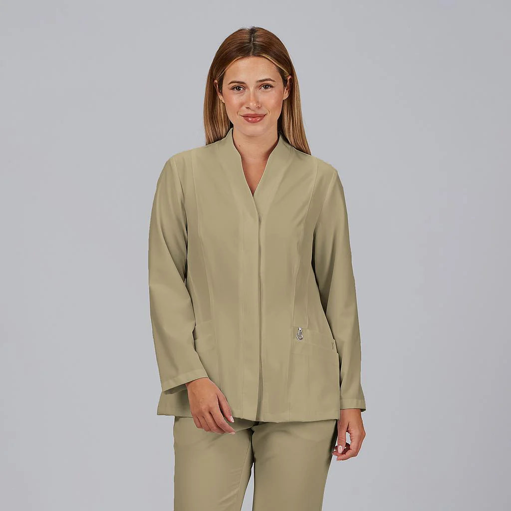 600083-142 - BLUSA MUJER BOTON OCULTO M/L ANA ARENA