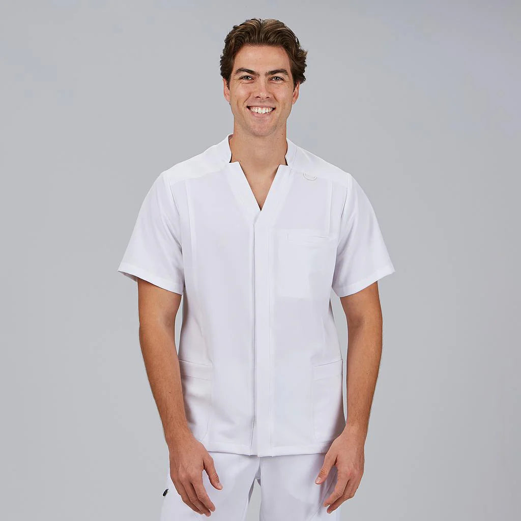 600088-101 - BLUSA HOMBRE ABIERTA M/C ALFRED BLANCO