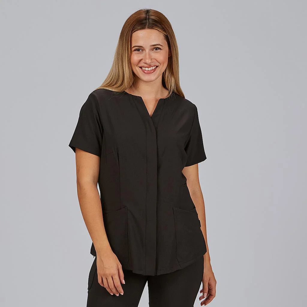 600092-001 - BLUSA MUJER ABIERTA C/PICO M/C DULCINEA NEGRO