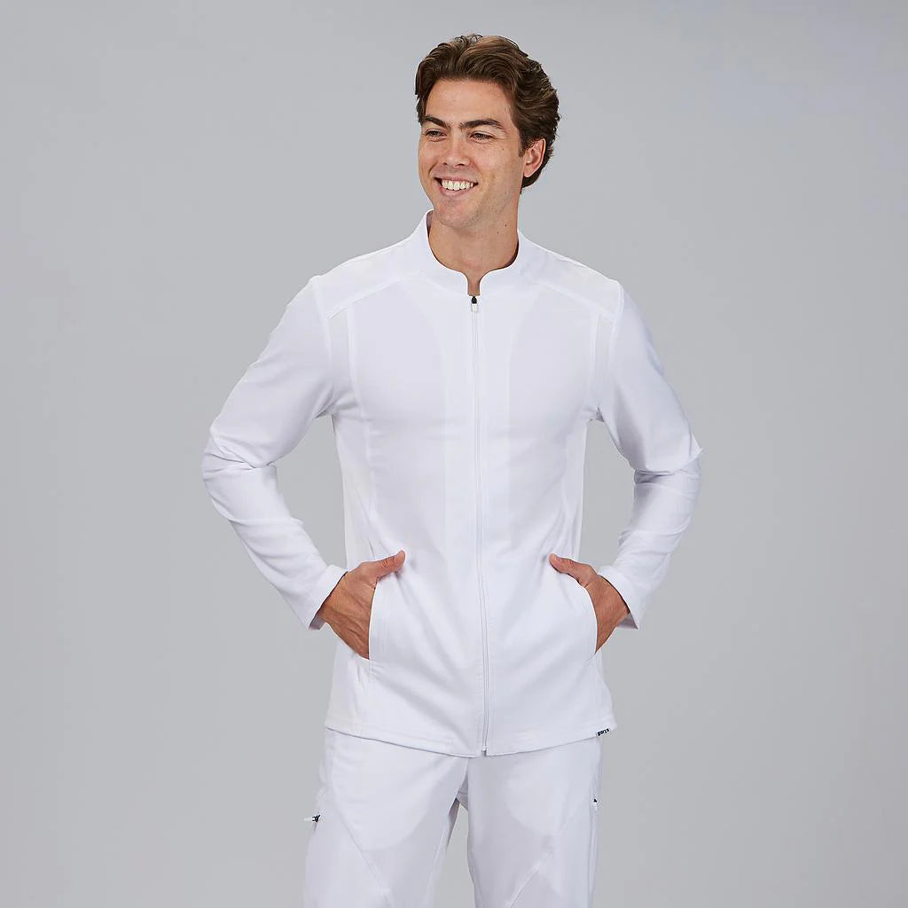 600106-101 - BLUSA HOMBRE CREMALLERA M/L BIEL BLANCO