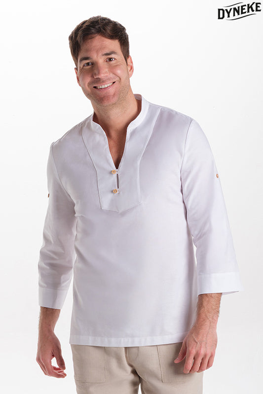 6007823 - Camisa unisex pecherin botón madera