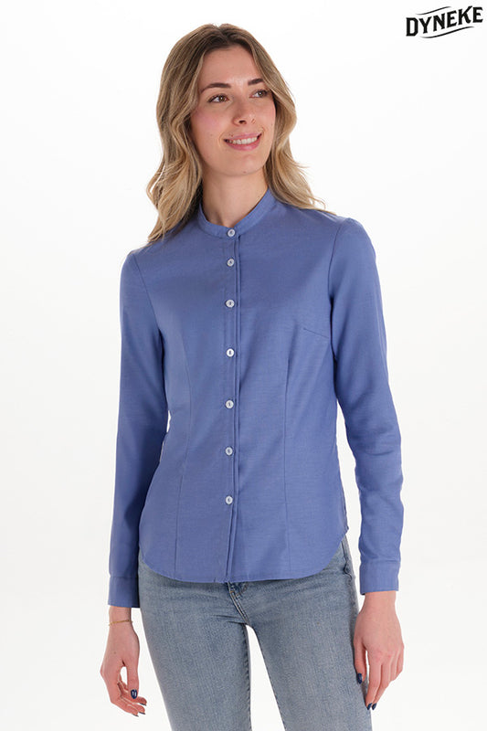 6010818 - Camisa mujer cuello mao azul