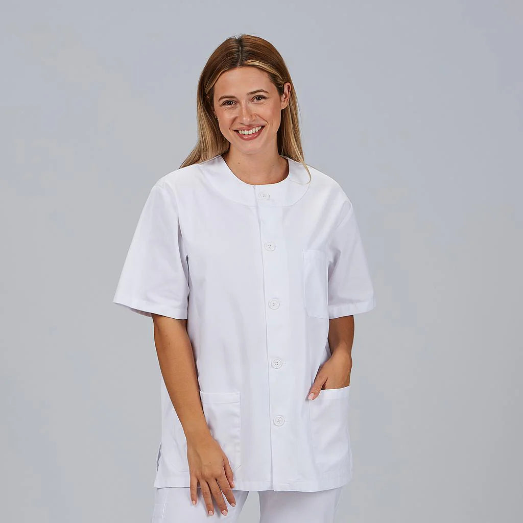 602101-101 - BLUSA SANITARIO UNISEX ABOTONADO BLANCO