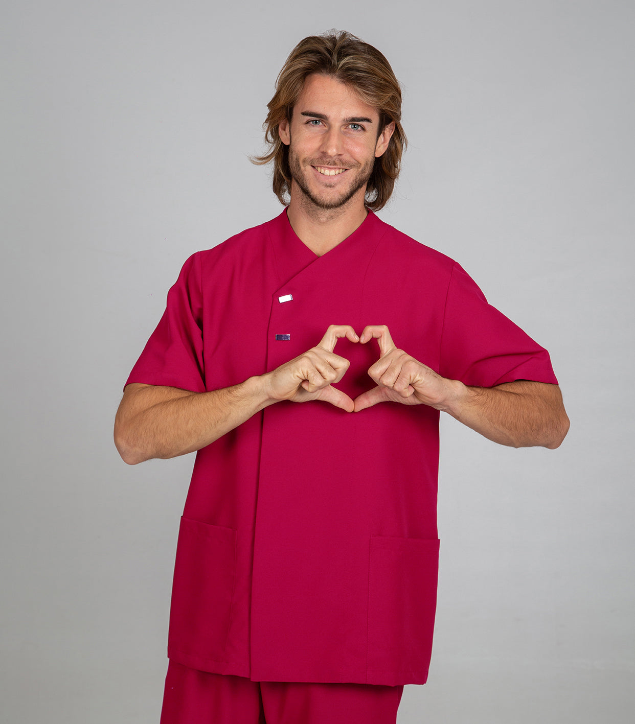 612500-138 - BLUSA HOMBRE HUGO FRAMBUESA