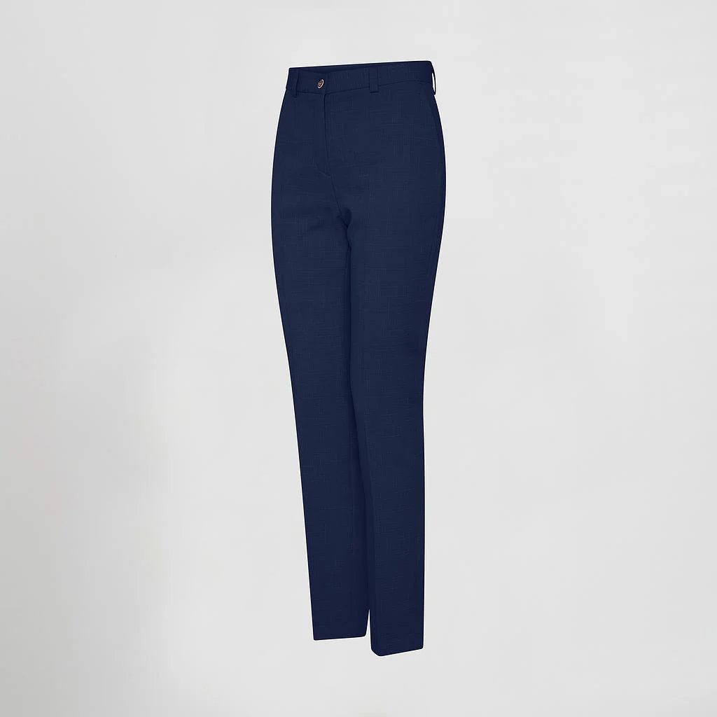 700011-104 - PANTALON MUJER CON BOLSILLOS X.LINEN MARINO