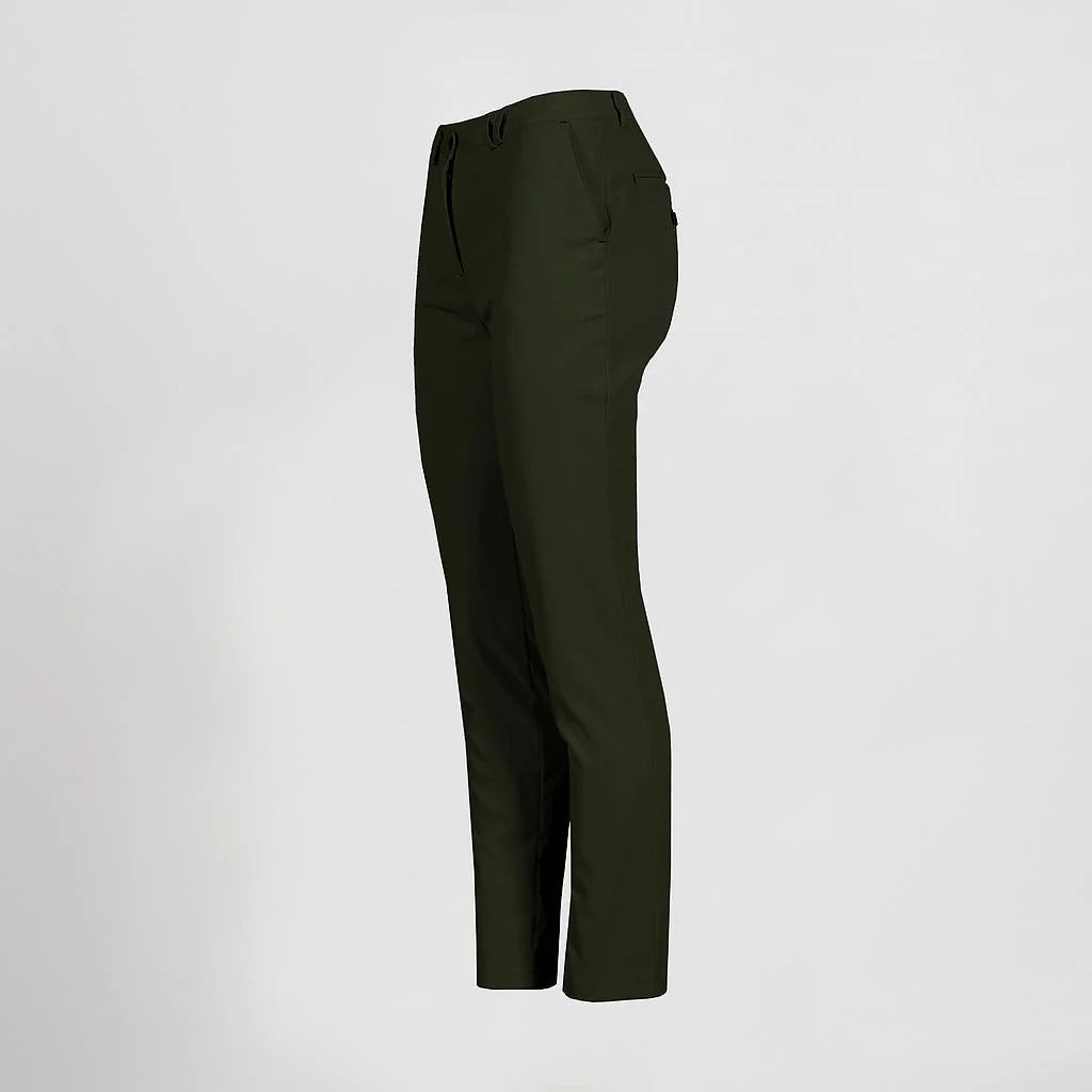 700028-149- PANTALON MUJER CHINO T400 VERDE CAQUI