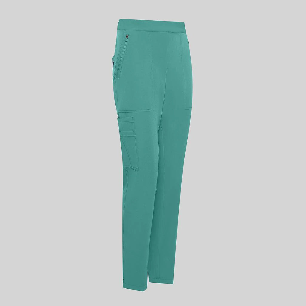 700079-115 - PANTALON MUJER CREMALLERA EN BAJOS TURQUESA