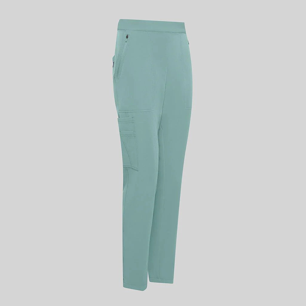 700079-143 - PANTALON MUJER CREMALLERA EN BAJOS AGUA MARINA