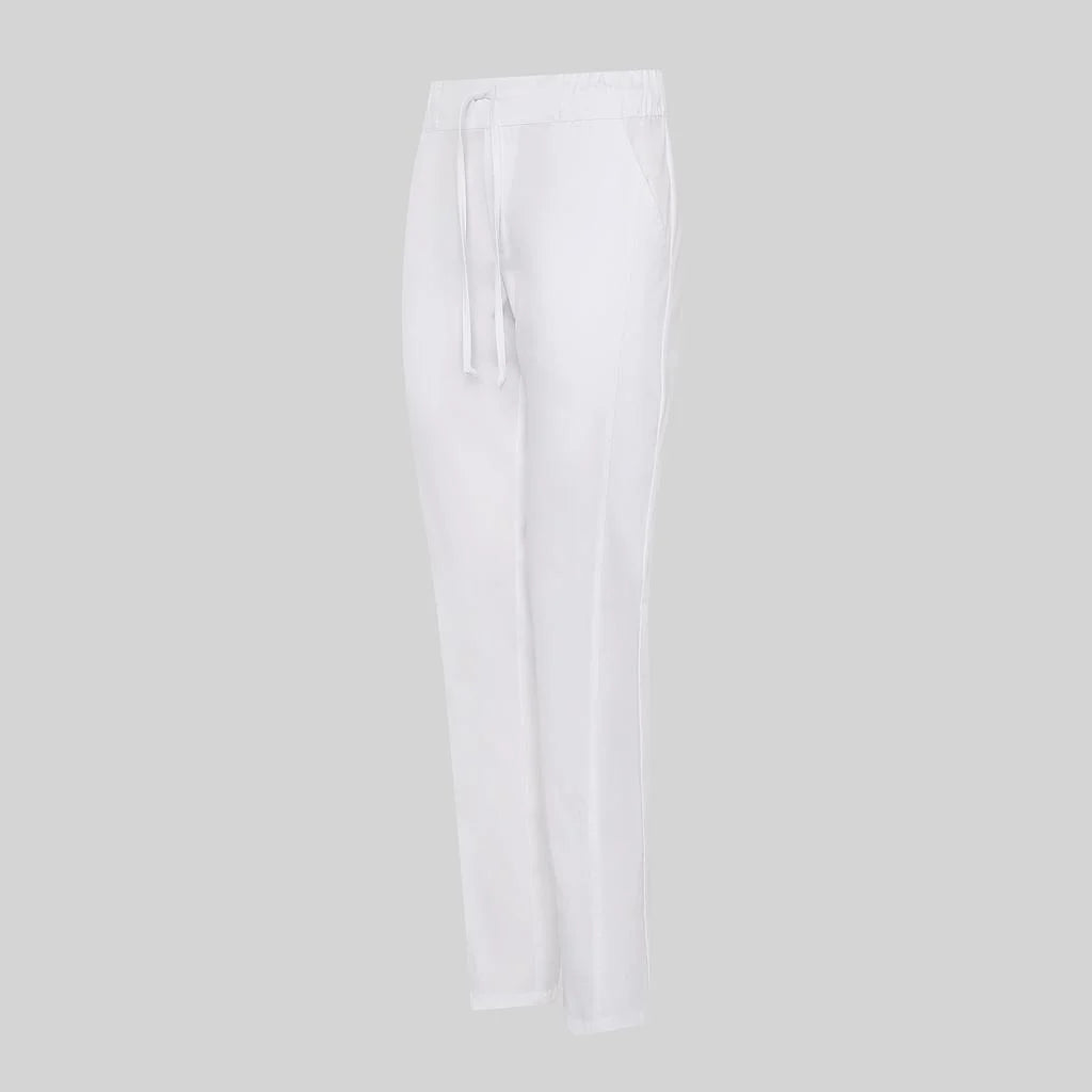 700084-101 - PANTALON UNISEX CREMALLERA COSTADO BLANCO