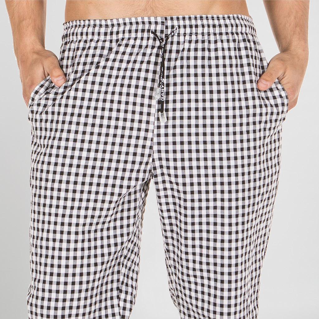 701100-266 - PANTALON BAMBULA UNISEX GOMA+CORDON EXTERIOR CUADRO NEGRO