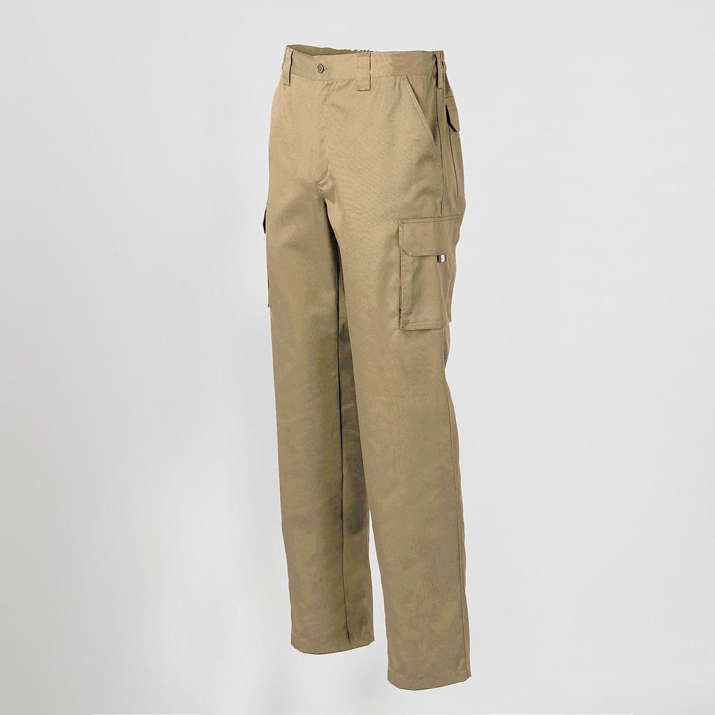 750100-110 - PANTALON UNISEX MULTIBOLSILLOS ELASTICO GAMO BEIGE