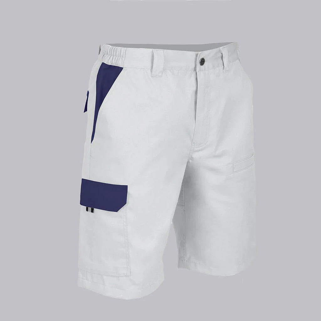 7503C1-101104 - BERMUDA UNISEX MULTIBOLSILLOS ELASTICA ARCE COMBINADA BLANCO/MARINO