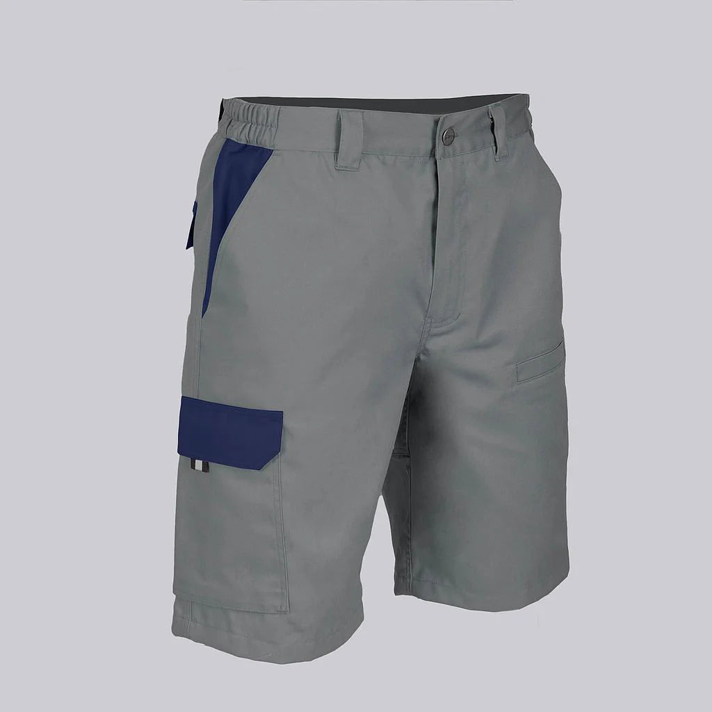 7503C1-109104 - BERMUDA UNISEX MULTIBOLSILLOS ELASTICA ARCE COMBINADA GRIS/MARINO