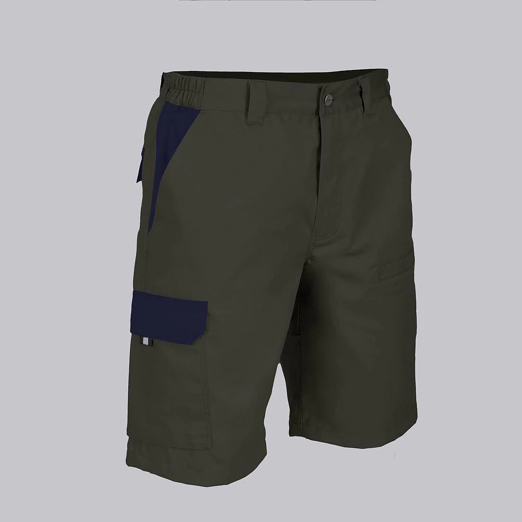 7503C1-149104 - BERMUDA UNISEX MULTIBOLSILLOS ELASTICA ARCE COMBINADA VERDE CAQUI/MARINO