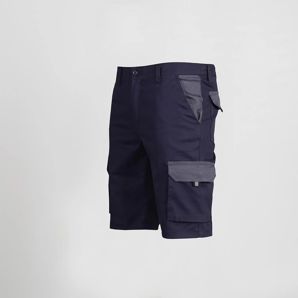 7504C1-104109 - BERMUDA UNISEX MULTIBOLSILLOS ELASTICO GAMO COMBINADA MARINO/GRIS